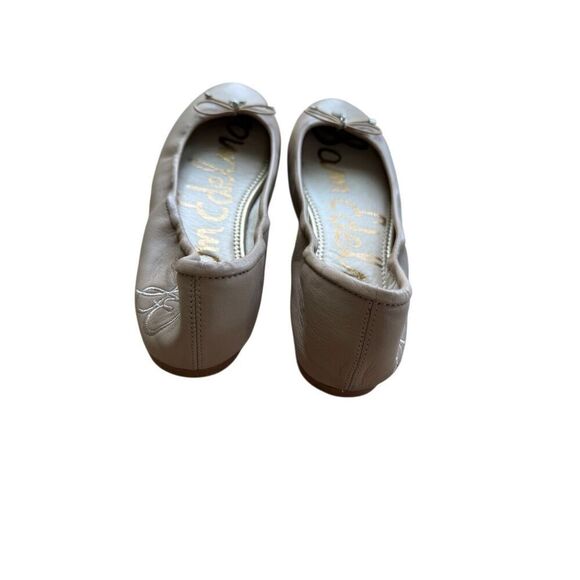 Sam Edelman Womens Beige Felicia Leather Round Toe Slip On Ballet Flats Size 10M - Picture 4 of 14